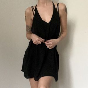 Brandy Melville Black Strappy Dress